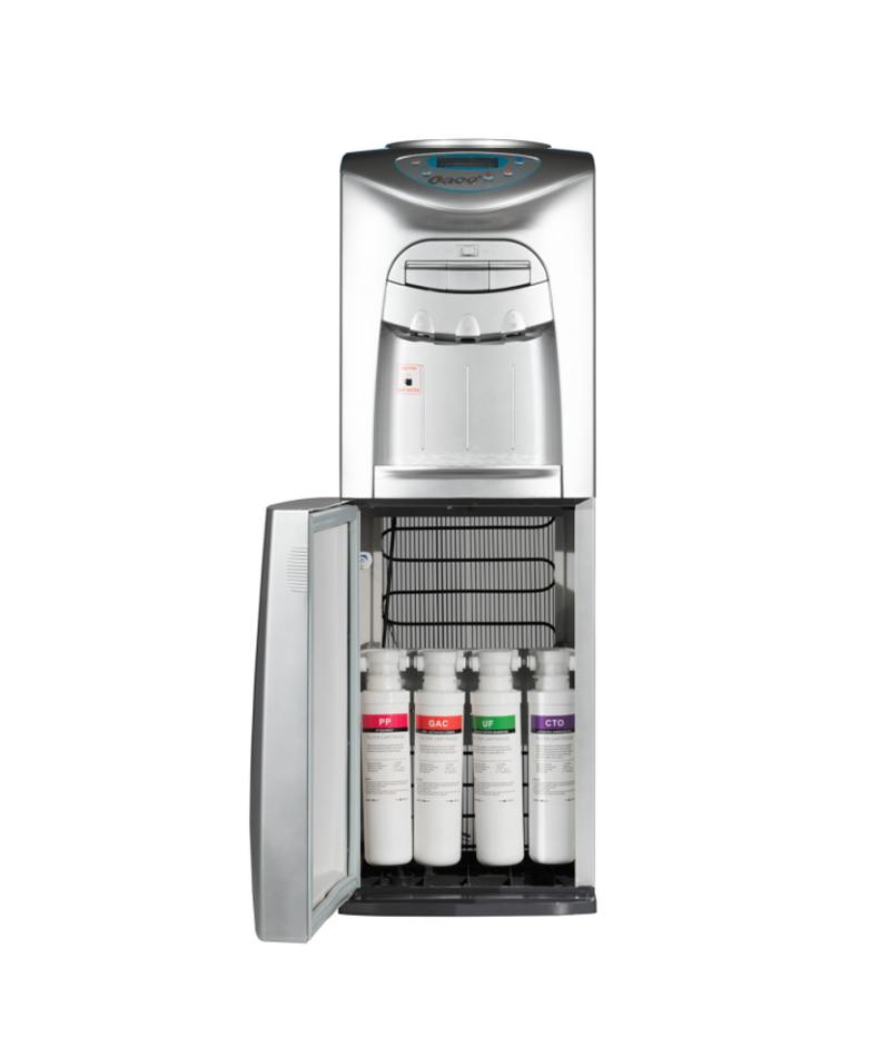 203L Vertical Water Dispenser Compressor Cooling/Three Taps Water Dispenser with Storage Cabinet